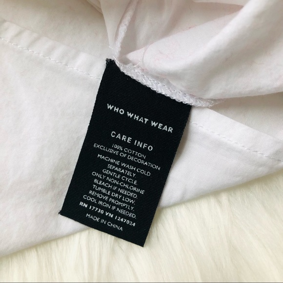 Like New Who What Wear Embroidered Sleeve Boho Peasant Cotton Top with Tassels S - Picture 5 of 7